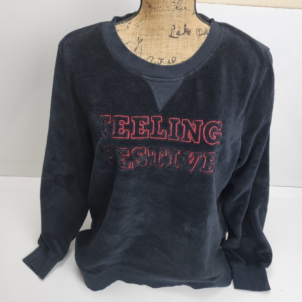 WONDERSHOP by Target Long Sleeve Fuzzy Holiday Sleepwear Shirt Women's Size XL